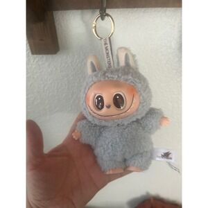Pop Mart The Monsters gray Keychain